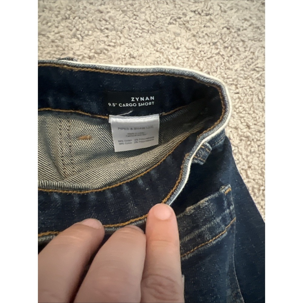 Womens Veronica Beard Zynan Stripe Waist Jean Denim Shorts Size 25/0 Cargo - Picture 6 of 7